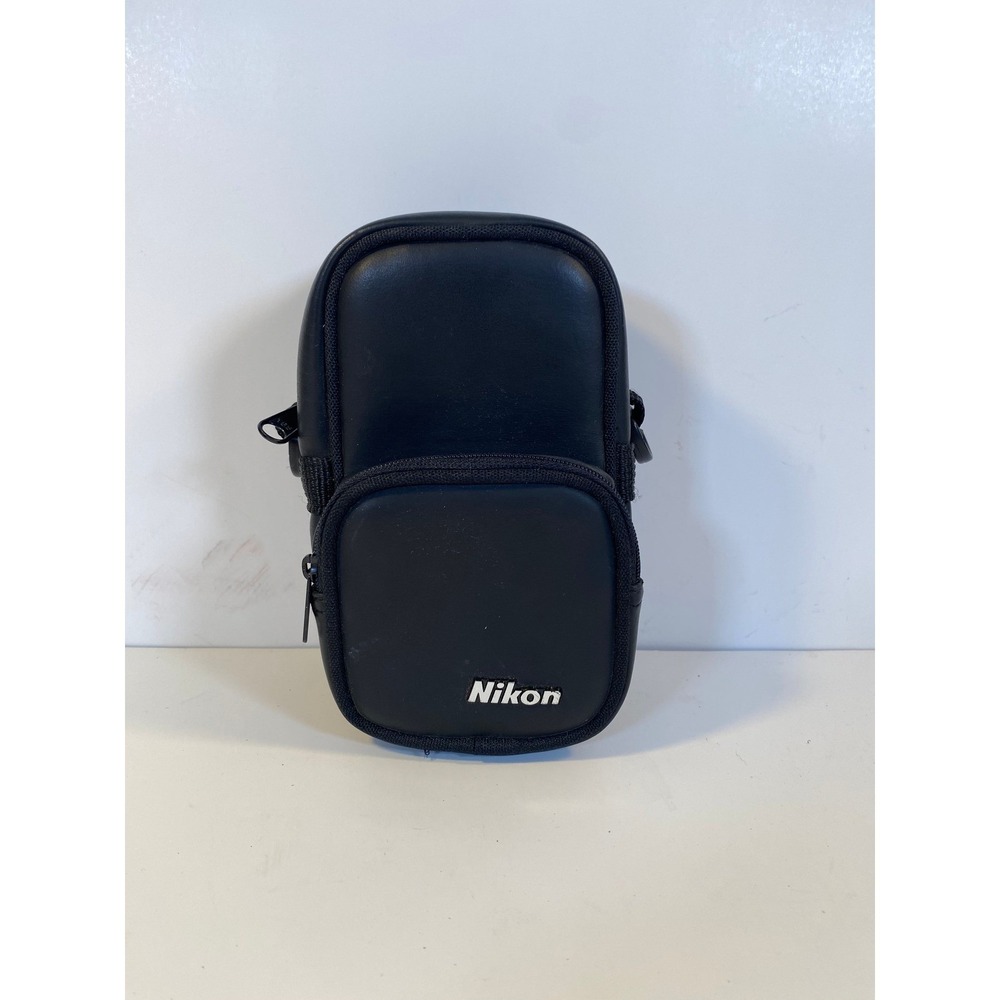 Nikon Black Faux Leather Compact Camera Case Pouch with Belt Loop and Pockets